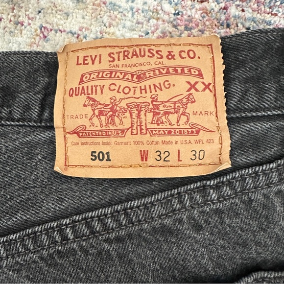 Vintage Levi’s 501 black/gray made in USA from 90s - Picture 3 of 16